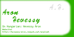 aron hevessy business card