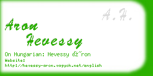 aron hevessy business card